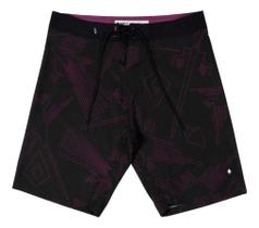 Bermuda Água Mcd Nazca Preto Fucsia