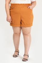 Bermuda Alfaiataria Plus Size Botão Lateral - Serena