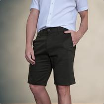 Bermuda Alfaiataria Sarja Masculino Social Slim Com Elastano
