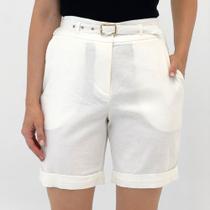 Bermuda Alpelo em Tecido com Cinto Feminina