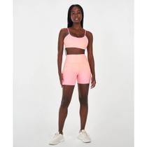 Bermuda Alto Giro Feminina Degradê Fitness Academia Uv