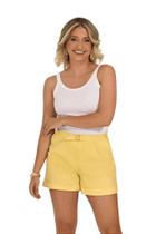 Bermuda Amarela Feminina Midi Assédio Bermuda Amarela Feminina Midi Assédio