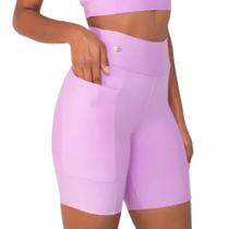 Bermuda Amei Sport Basic com Bolso - Lavanda