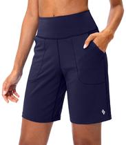 Bermuda Atlética SANTINY Marinho com Bolsos de 23 cm Bermuda Atlética SANTINY Marinho com Bolsos de 23 cm