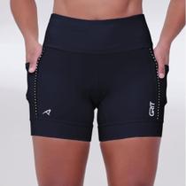 Bermuda Authen Feminina Running 15cm com Bolso Bossa Grit Bermuda Authen Feminina Running 15cm com Bolso Bossa Grit