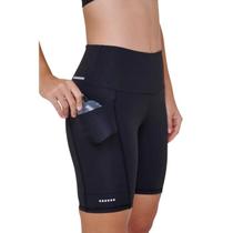 Bermuda Authen Feminino Essential Run Stamina 3 Bolsos 15cm Preto Bermuda Authen Feminino Essential Run Stamina 3 Bolsos 15cm Preto