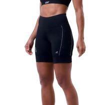 Bermuda Authen Feminino Grit Bossa 3 Bolsos 18cm Preto