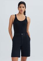 Bermuda Básica Feminina Em Sarja