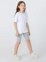 Bermuda Básica Infantil Menina Ciclista - Cinza - Hering