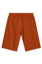 Bermuda Básica Infantil Menino Em Moletinho Brandili-Marrom