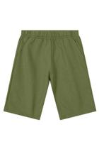 Bermuda Básica Infantil Menino Em Moletinho Brandili-Verde