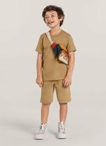 Bermuda básica infantil menino em moletinho Brandili