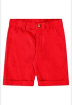 Bermuda Básica Infantil para Meninos em Linho Up Baby Bermuda Básica Infantil para Meninos em Linho Up Baby