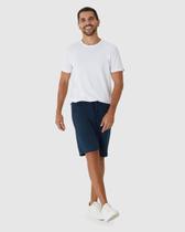 Bermuda Básica Masculina Cintura Média Em Moletom Sem Flanela