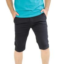 Bermuda Básica Masculina Ixória Essêncial Sarja Iron Preta Bermuda Básica Masculina Ixória Essêncial Sarja Iron Preta