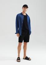 Bermuda Básica Masculina Jogger Em Sarja Moletom Bermuda Básica Masculina Jogger Em Sarja Moletom