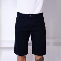 Bermuda Básica Masculina Lisa com Estilo Tradicional Black