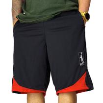 Bermuda Basquete M10 Pro Hex Preto Vermelho Cor:PretoTamanho:M