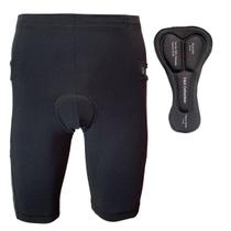 Bermuda Bike Shorts Masculina Forro acolchoada de Espuma Ciclista Ciclismo Mtb, Dois Bolsos Laterais