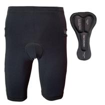 Bermuda Bike Shorts Masculina Forro acolchoada de Espuma Ciclista Ciclismo Mtb, Dois Bolsos Laterais Bermuda Bike Shorts Masculina Forro acolchoada de Espuma Ciclista Ciclismo Mtb, Dois Bolsos Laterais