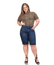 Bermuda Biker Jeans Plus Size 46 ao 54 - Razon - 1272