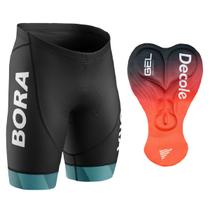 Bermuda Bora Ciclismo Forro Gel D80 Preto Mtb Bike Shorts