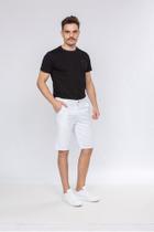 Bermuda Branca Tradicional Masculina Elastano Bermuda Branca Tradicional Masculina Elastano