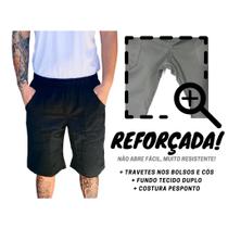 Bermuda Brim Pesado Profissional Trabalho Preta Reforçada!!!