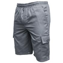 Bermuda Calção Brim Sarja Masculino Elástico Cordão Cargo 5 bolsos Algodão Reforçado Uniforme Bermuda Calção Brim Sarja Masculino Elástico Cordão Cargo 5 bolsos Algodão Reforçado Uniforme