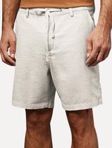 Bermuda Calvin Klein Jeans Masculina Cadarço Linen Off White Tamanho:46 Bermuda Calvin Klein Jeans Masculina Cadarço Linen Off White Tamanho:46