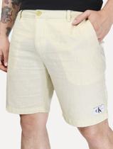 Bermuda Calvin Klein Jeans Masculina Chino Cotton Off White Tamanho Calças:42