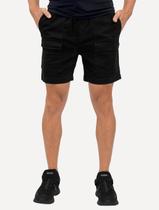 Bermuda Calvin Klein Jeans Masculina Cordão Color Cargo Preta Bermuda Calvin Klein Jeans Masculina Cordão Color Cargo Preta