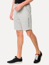 Bermuda Calvin Klein Jeans Masculina Moletom Side New Logo Cinza Mescla Bermuda Calvin Klein Jeans Masculina Moletom Side New Logo Cinza Mescla