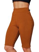 Bermuda Canelada 3D Cós Alto Zero Transparencia Conforto e Durabilidade