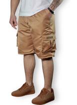 Bermuda Cargo Corta Vento Hunter Masculina 5 Bolsos Bege