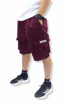 Bermuda Cargo Corta Vento Verão Hunter Masculina 5 Bolsos Bordo