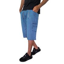 Bermuda Cargo Jeans Baggy Masculina 6 bolsos