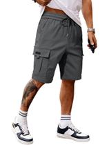 Bermuda Cargo JMIERR Masculina Cós Elástico Bolsos Múltiplos G Bermuda Cargo JMIERR Masculina Cós Elástico Bolsos Múltiplos G