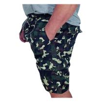 Bermuda Cargo Masculina Camuflada em Poliester Estilo Conforto e Praticidade Bermuda Cargo Masculina Camuflada em Poliester Estilo Conforto e Praticidade