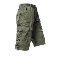 Bermuda Cargo Masculina Mylldey 3/4 Ajuste Relaxado Algodão XL Bermuda Cargo Masculina Mylldey 3/4 Ajuste Relaxado Algodão XL
