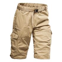 Bermuda Cargo Masculina Mylldey 3/4 Relaxada Algodão Caqui Bermuda Cargo Masculina Mylldey 3/4 Relaxada Algodão Caqui