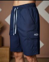 Bermuda cargo masculina sarja com elastano