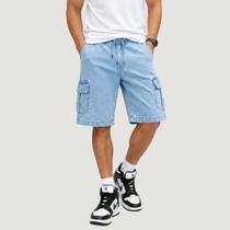 Bermuda Cargo Masculina Short Masculino Grafite 100% Algodão Bermuda Cargo Masculina Short Masculino Grafite 100% Algodão