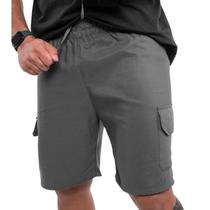 Bermuda cargo masculina tactel básico liso esportivo