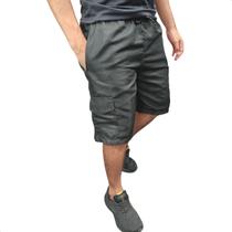 Bermuda Cargo Short Masculina 5 Bolsos Elástico Cordão Longa Bermuda Cargo Short Masculina 5 Bolsos Elástico Cordão Longa