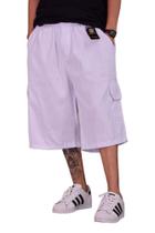 Bermuda Cargo Skate e Casual em Sarja, Larga e Folgada Bermuda Cargo Skate e Casual em Sarja, Larga e Folgada