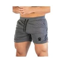 Bermuda Casual Masculina Com Estampa De Patas De Urso Para Verão, Atividades Ao Ar Livre E Uso Bermuda Casual Masculina Com Estampa De Patas De Urso Para Verão, Atividades Ao Ar Livre E Uso