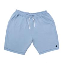 Bermuda Casual Masculino Plus Size Liso Com Bolsos e Ajuste Na Cintura Resistente e Confortável