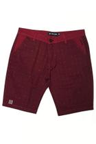 Bermuda Chino Estampada Comfort Vinho - Dockston