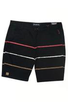 Bermuda Chino Estampada Regular Fit Dockston - Preto